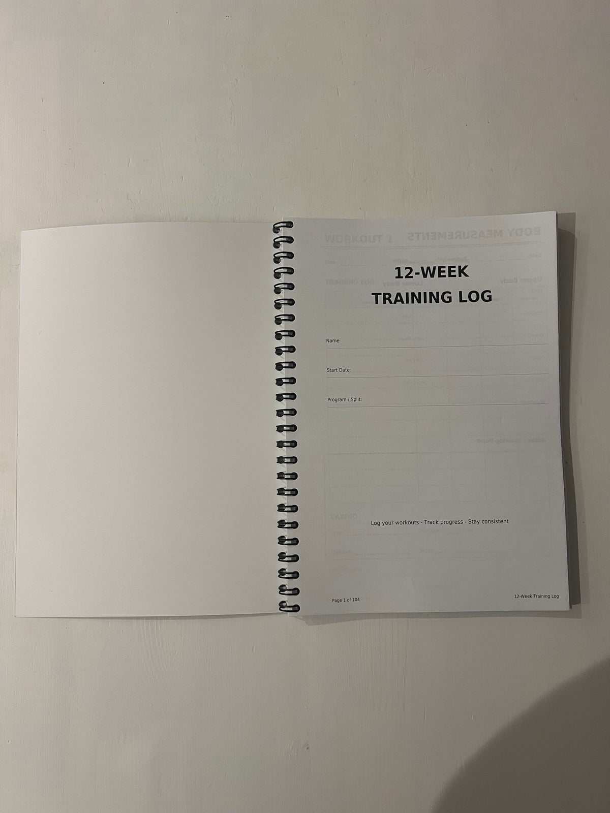 Position Clear: 12-Week Workout Training Diary — Black