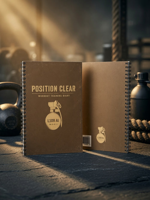 Position Clear training diary front and back cover