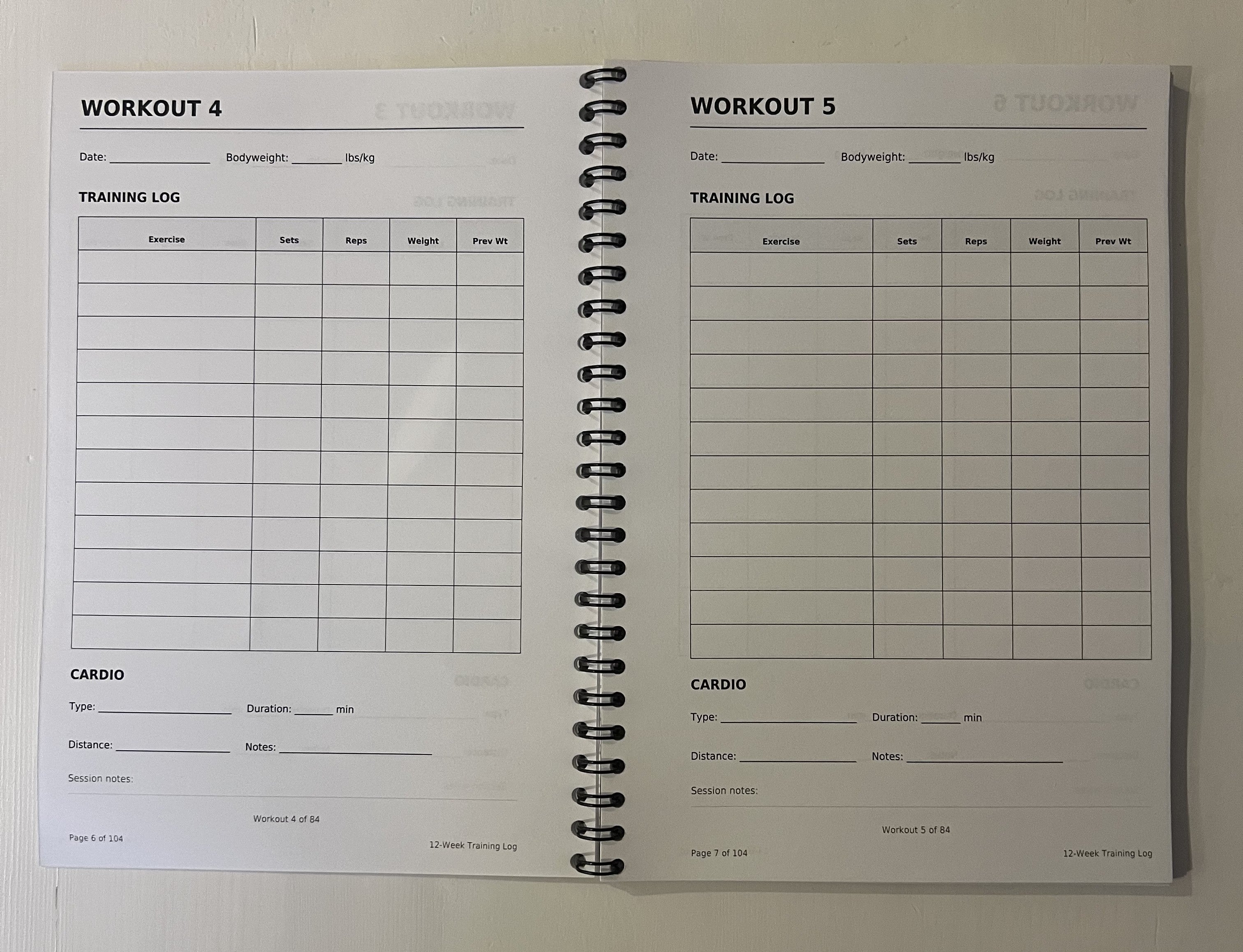Position Clear: 12-Week Workout Training Diary
