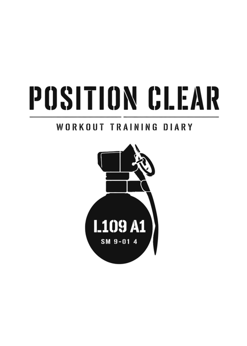 Position Clear 12-week workout training diary, white spiral-bound cover